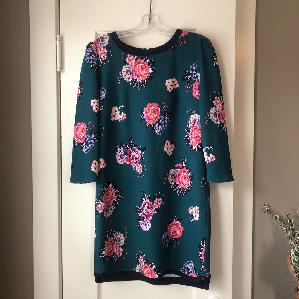 Floral 3/4 Length Sleeve Dress